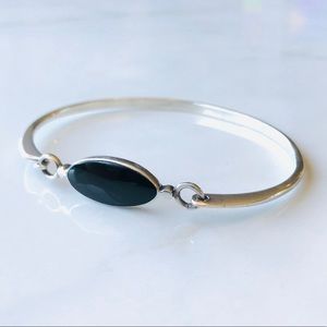 Onyx and Sterling Silver Bracelet